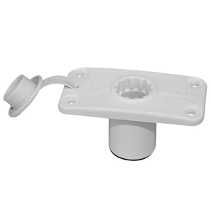 Scotty 244 Flush Deck Mount White w/ Rain Cap