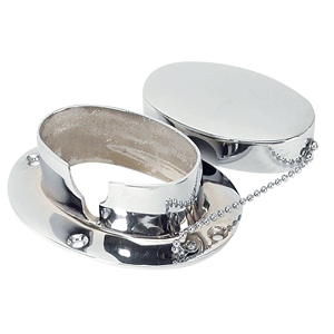 Whitecap Chain and Rope Deck Pipe 4" x 2-1/4" Chrome Plate