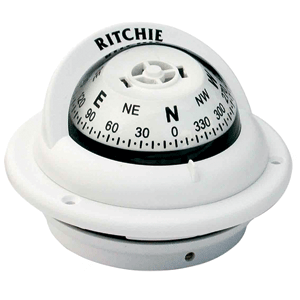 Ritchie TR-35W Trek Flush Mount Compass (White)