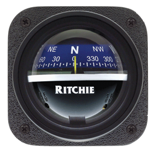 Ritchie V-537B Explorer Bulkhead Mount Compass - Blue Dial
