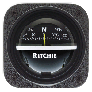 Ritchie V-537 Explorer Bulkhead Mount Compass - Black Dial