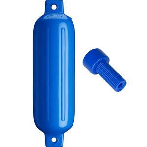 Polyform G-3 Twin Eye Fender 5.5 x 20 - Blue w/ Air Adaptor