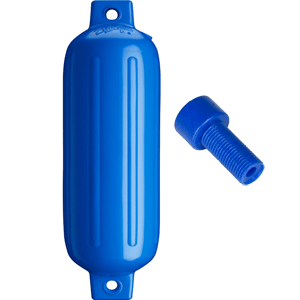 Polyform G-4 Twin Eye Fender 6.5 x 23 - Blue w/ Air Adaptor