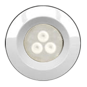 Ocean LED Liet Cool White, White Polymer Bezel Surface Mount