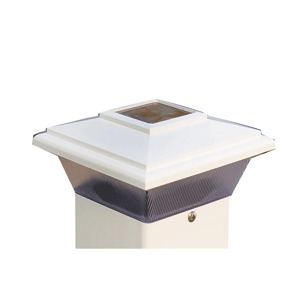 Dock Edge Solar Cap Light 4" - White