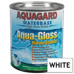 Aquagard Aqua Gloss Waterbased Enamel - Quart - White