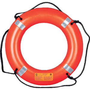 Mustang 30" Life Ring with Tape - Orange